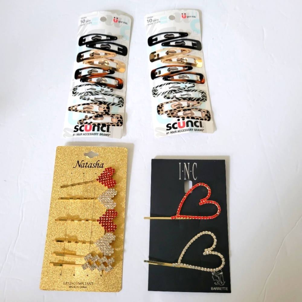 Lot of 4 Hairclips. New with Tags. Great for Back 2 School!!
